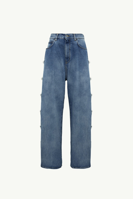 5-POCKET JEANS WITH CUT-OUT DETAILING