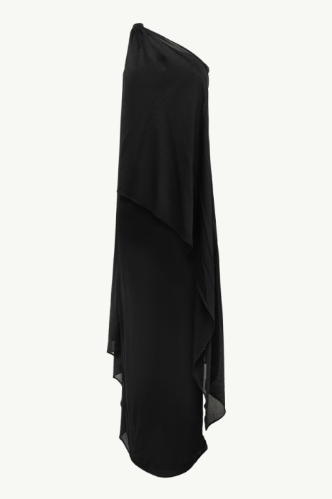 ONE-SHOULDER EMPIRE-STYLE LONG DRESS