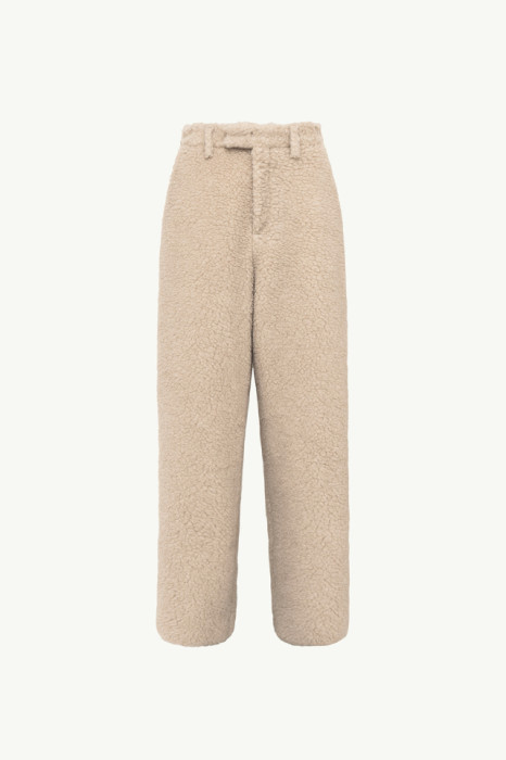 VIRGIN WOOL BLEND TEDDY PANTS